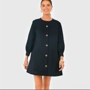 Tuckernuck‎ Black Blake Mini Dress, Button Down, Pockets, Size XXS, EUC